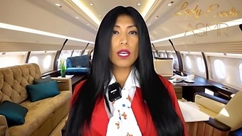 Private Flight Attendant With Big Boobs Gives A Sensual Handjob