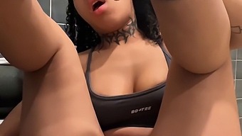Public Bathroom Tryst With An Ebony Beauty Almost Gets Exposed.