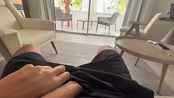 Surprise Encounter With Roommate'S Private Pleasure Session Leads To Passionate Encounter
