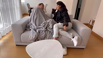 Overcoming Illness Through Intimacy On A Newly Purchased Couch Belonging To A Concerned Stepmother